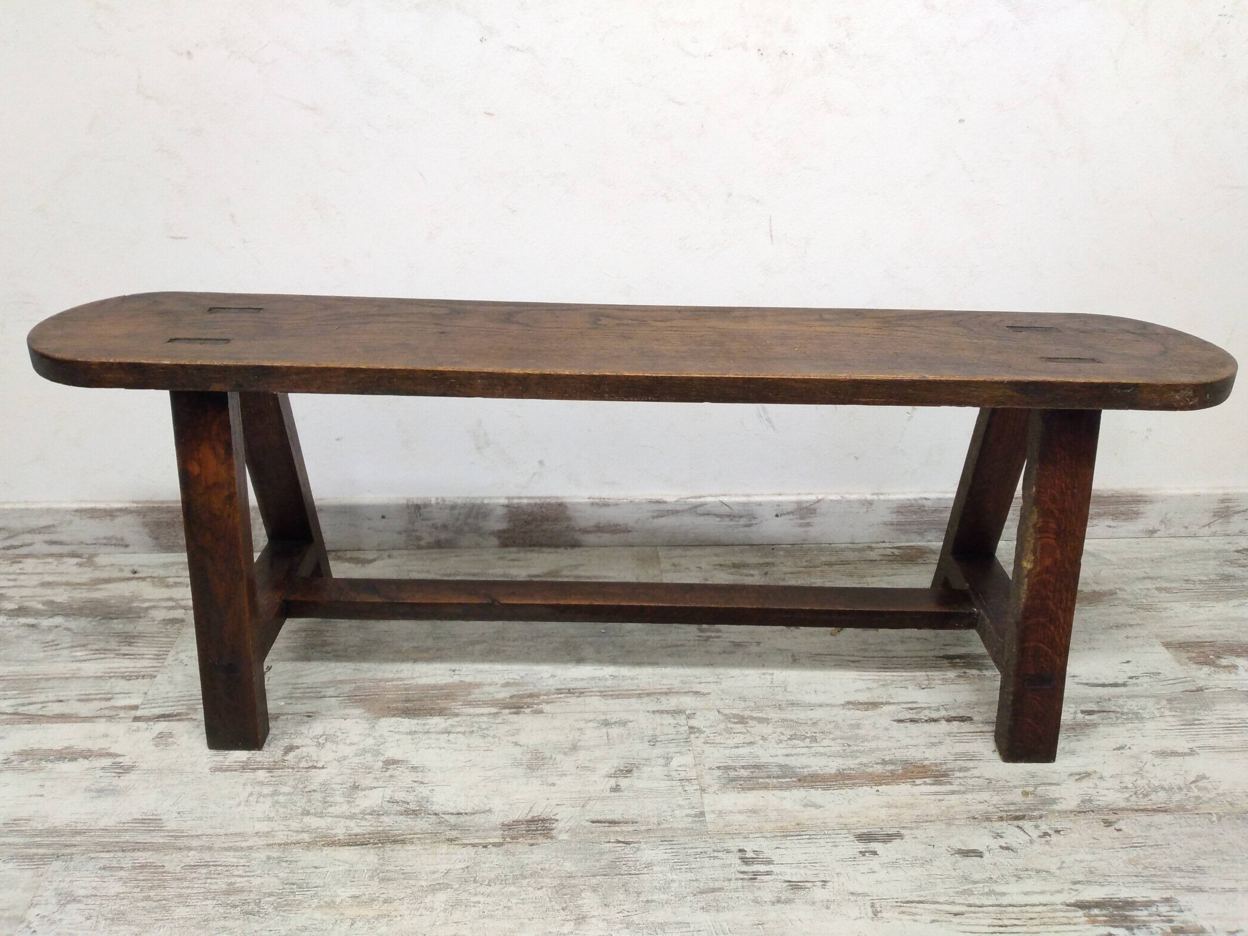 Antique solid wood bench