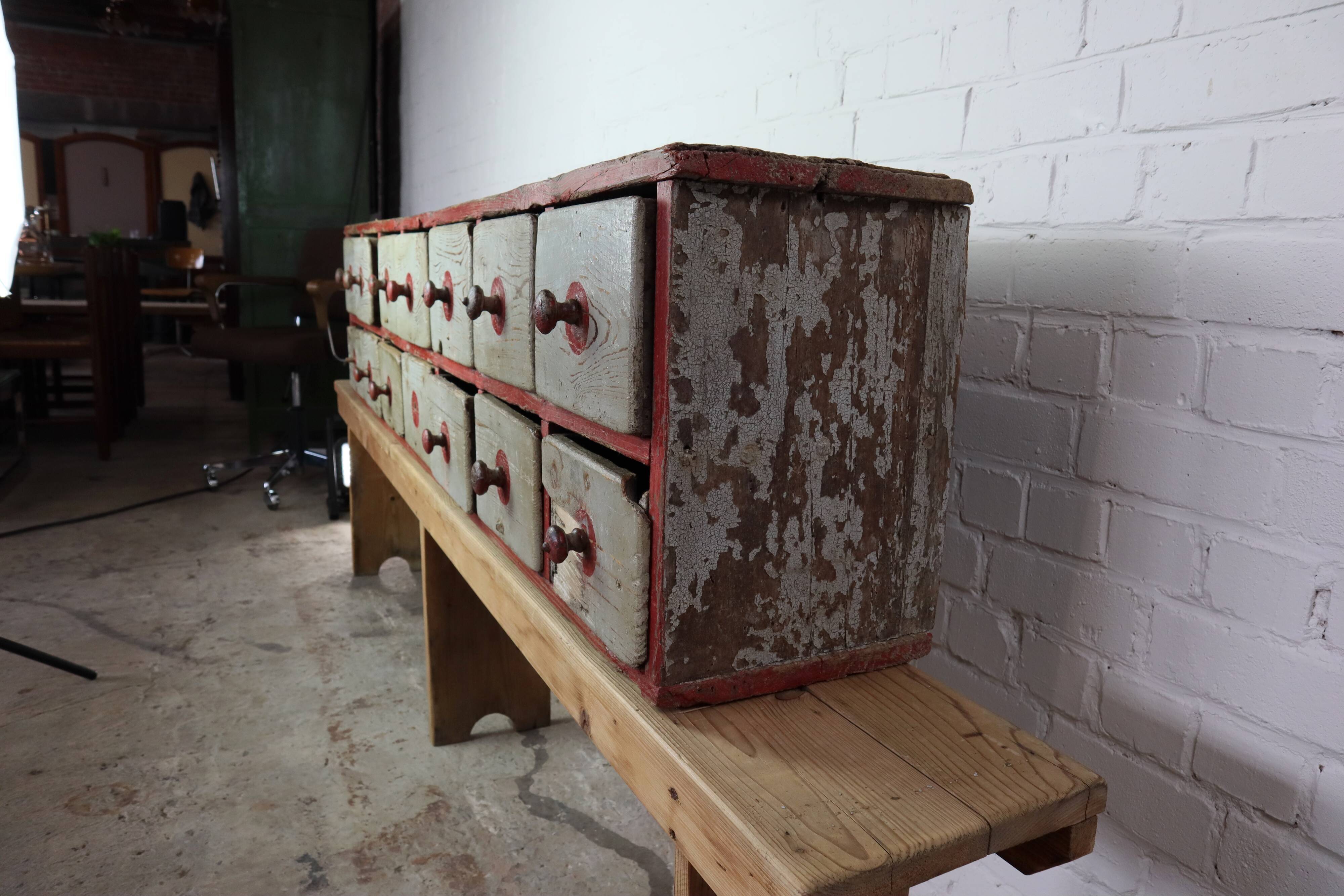 Antique workshop cabinet