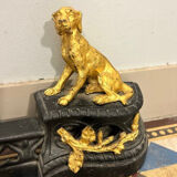 19th century dog fireplace andiron
