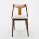 1950s Set of 4 Dining Chairs in Walnut Finish, Czechoslovakia