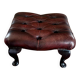 Vintage 1970s Chesterfield red leather footrest