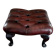 Vintage 1970s Chesterfield red leather footrest