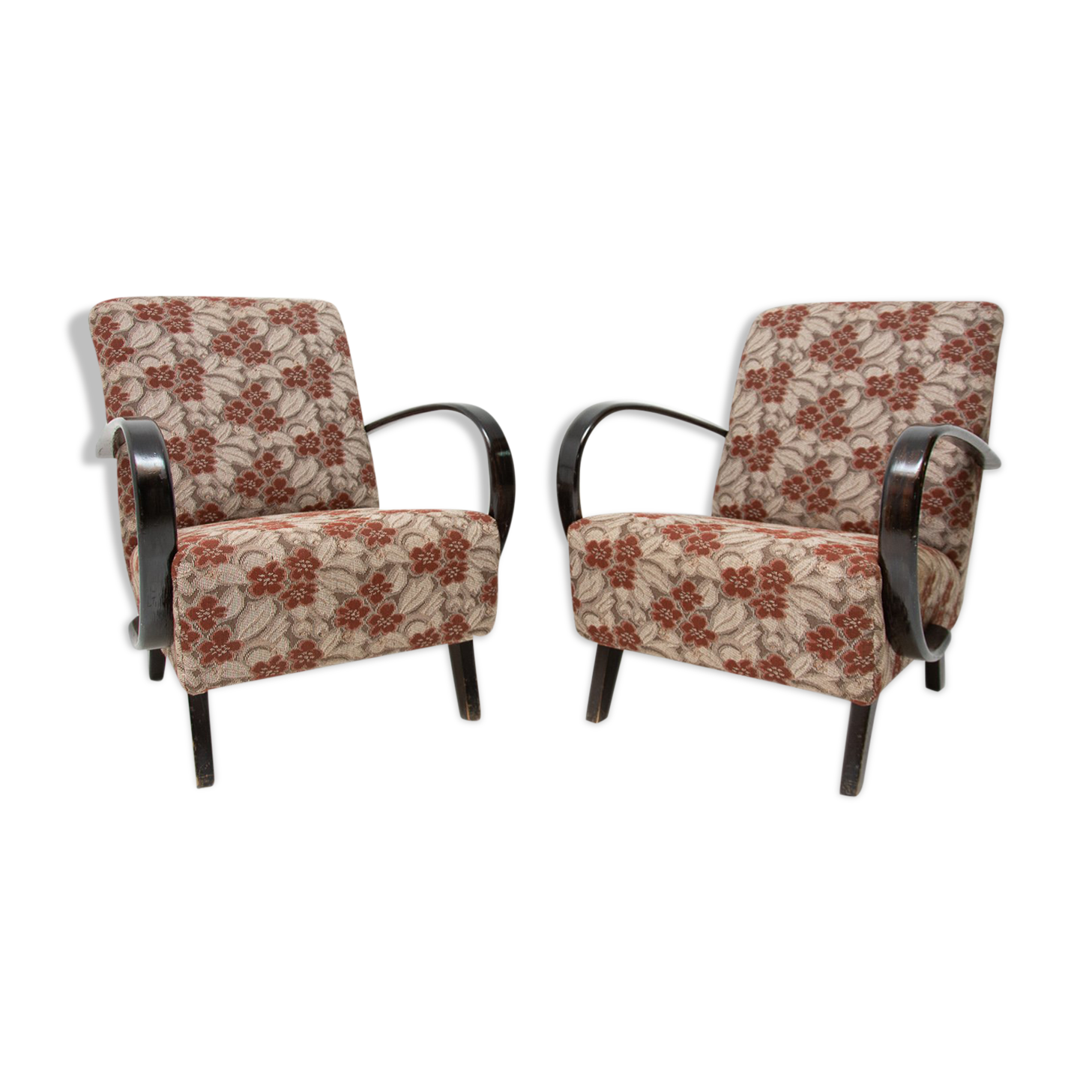 Paire de fauteuils par Jindřich Halabala 1950