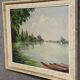 Madeleine Bruno: an old painting depicting a river landscape.