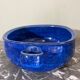 Blue glazed stoneware dish