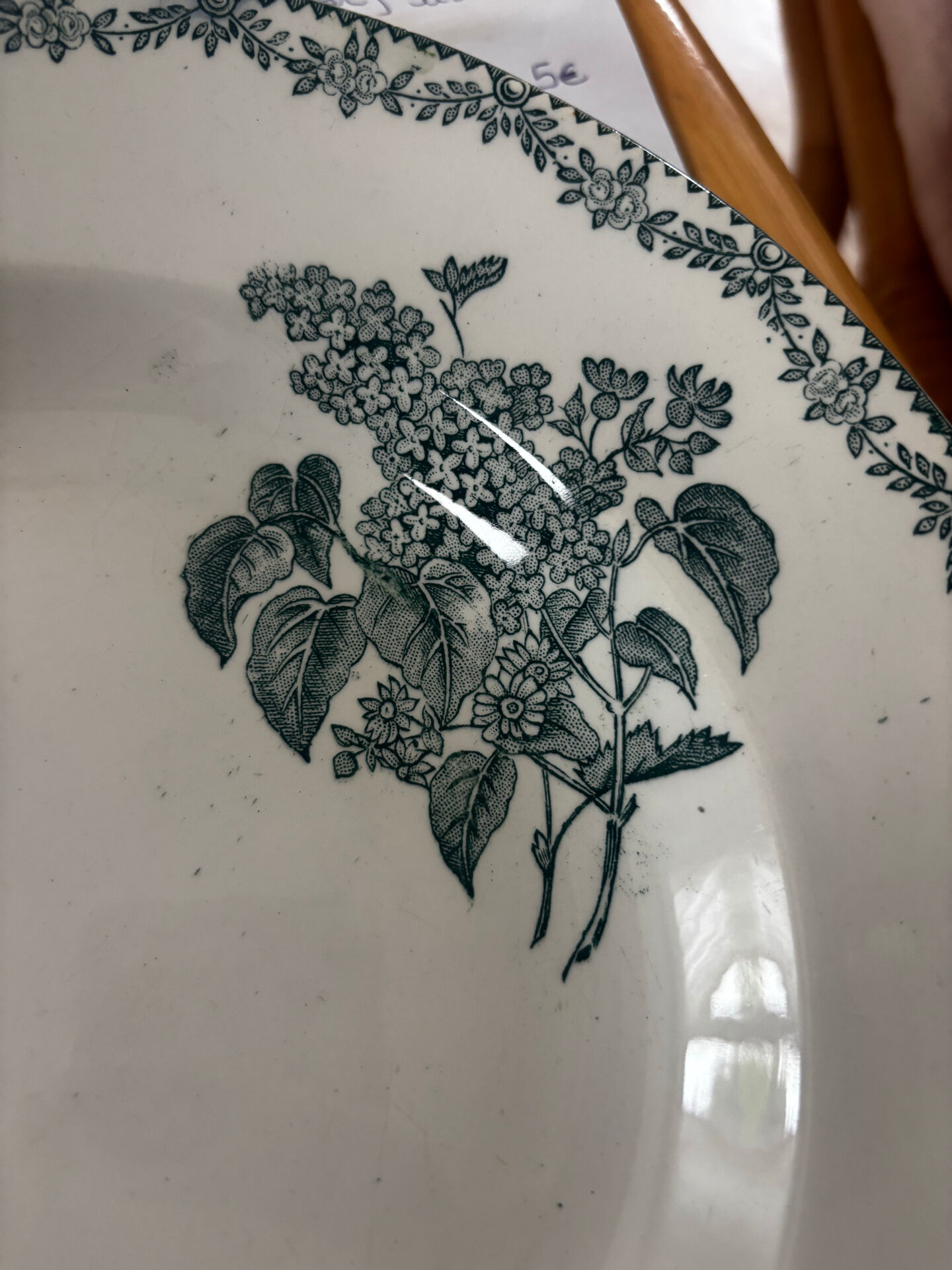 Set of 3 deep plates Terre de Fer St Amand bouquet
