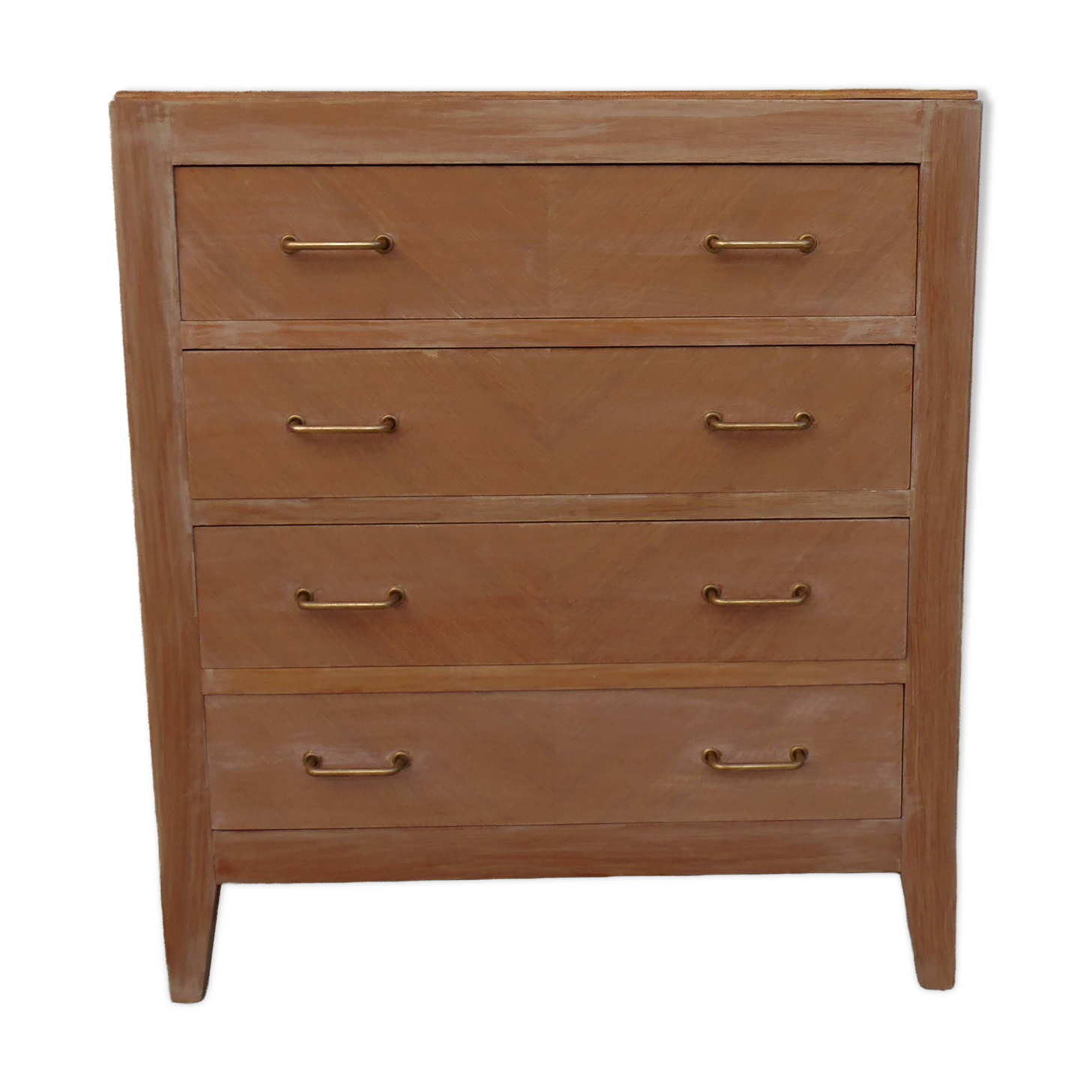 Vintage commode in bleached wood.