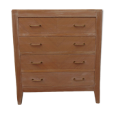 Vintage commode in bleached wood.
