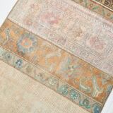 Vintage Brown Beige Turkish Vintage Runner Rug, 67x254Cm