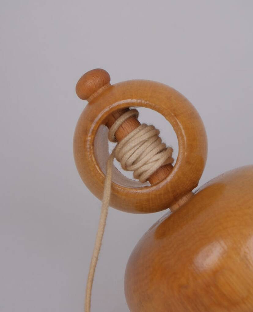 Vintage wooden spinning top