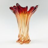 Vase en verre de Murano torsadé Italie années 1960