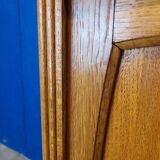 Art Deco serving trolley, cupboard on wheels in light wood.