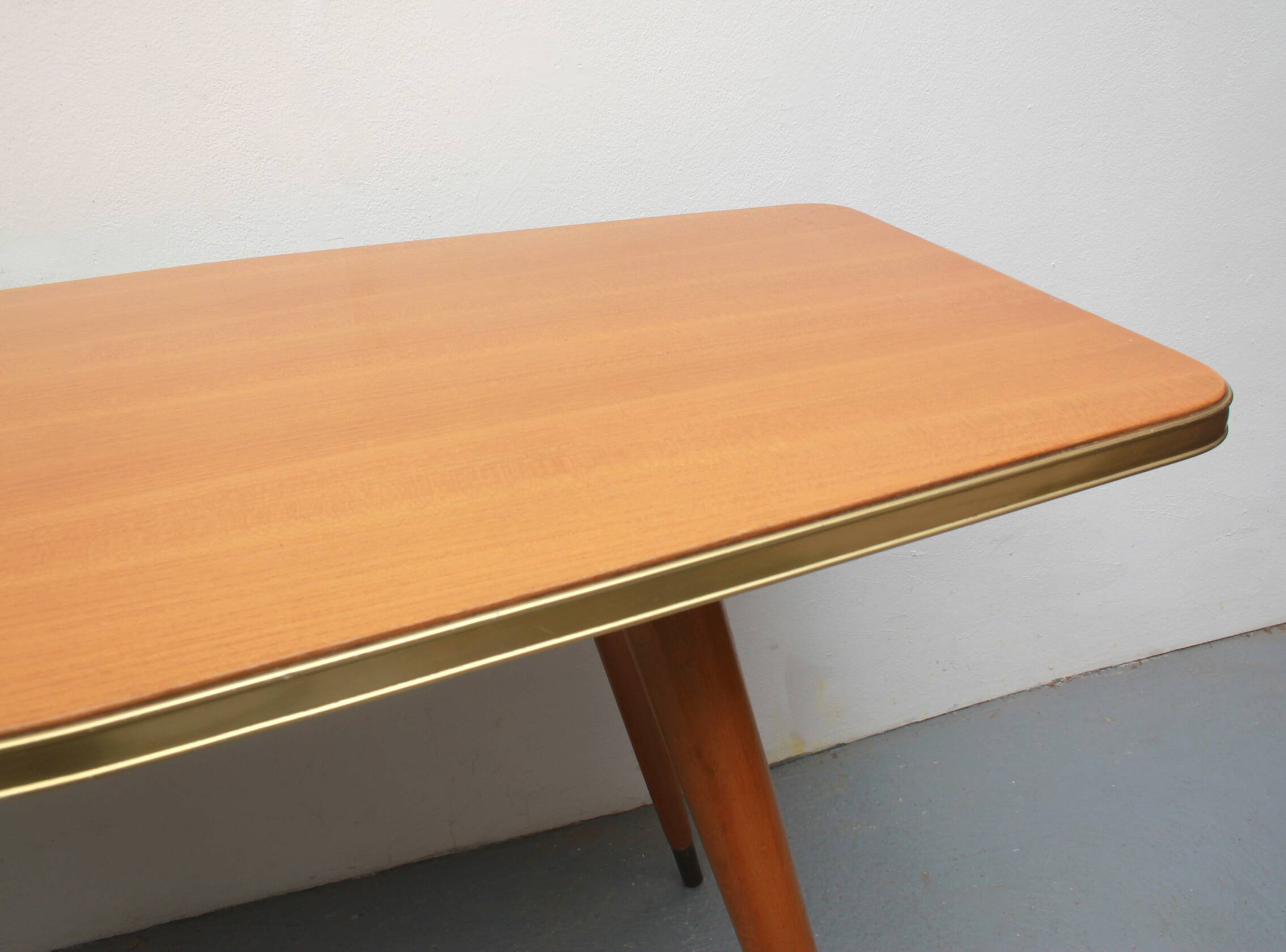 1950s coffeetable ship shaped in ash