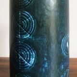 Sarek by Olle Alberius for Rörstrand Scandinavian ceramic blue vase, 1960s