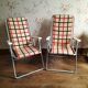 Lot de deux chaises pliantes vintage