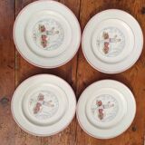 Lot de 4 anciennes assiettes italiennes