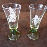 Set of 4 digestive glasses