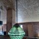Art Deco pendant light with a blown glass globe, 1930s.