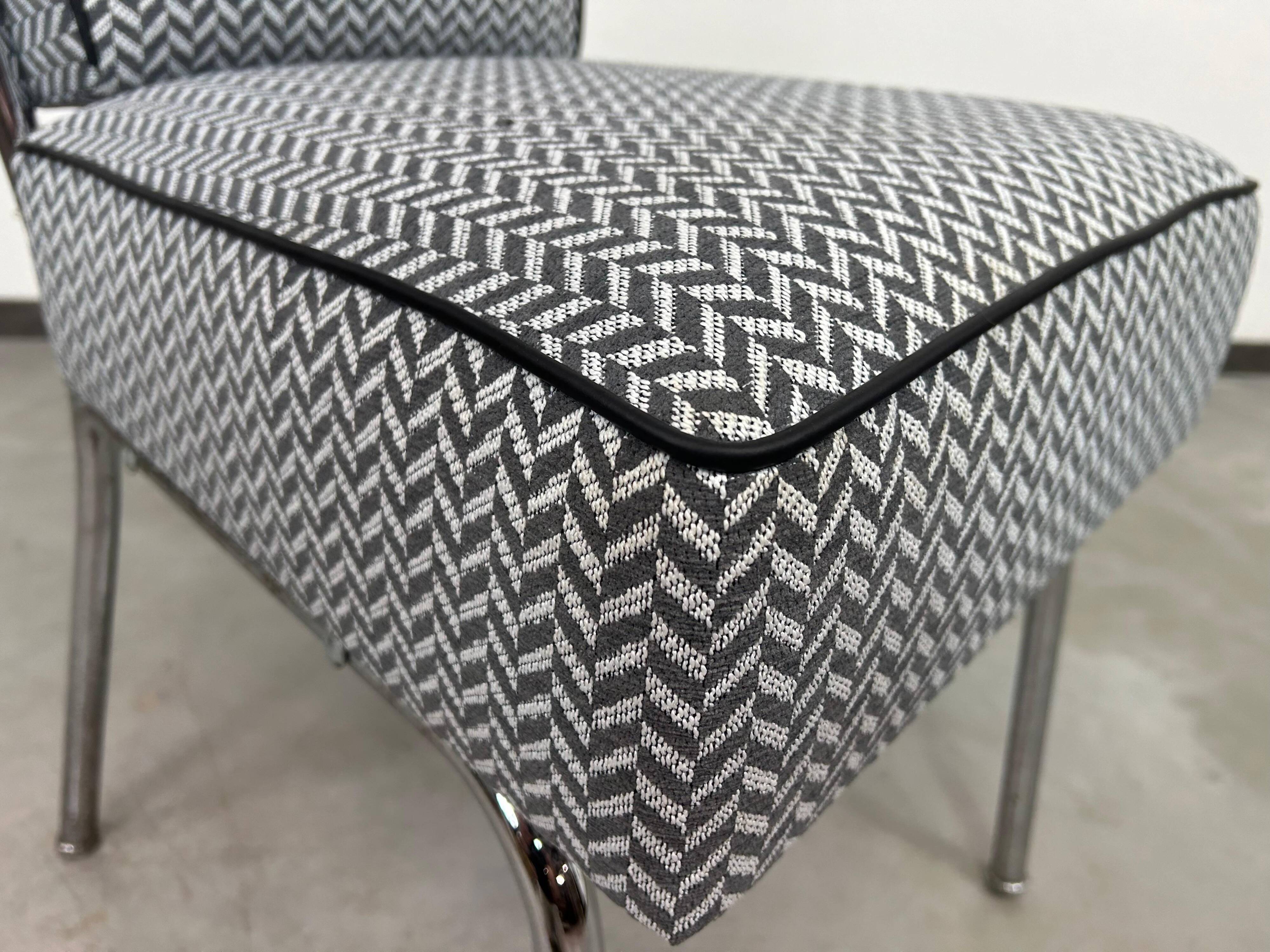 Mid-century tubular steel chair by Jozsef Peresztegi