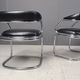 Vintage chrome and leatherette cantilever dining chairs by Giotto Stoppino,