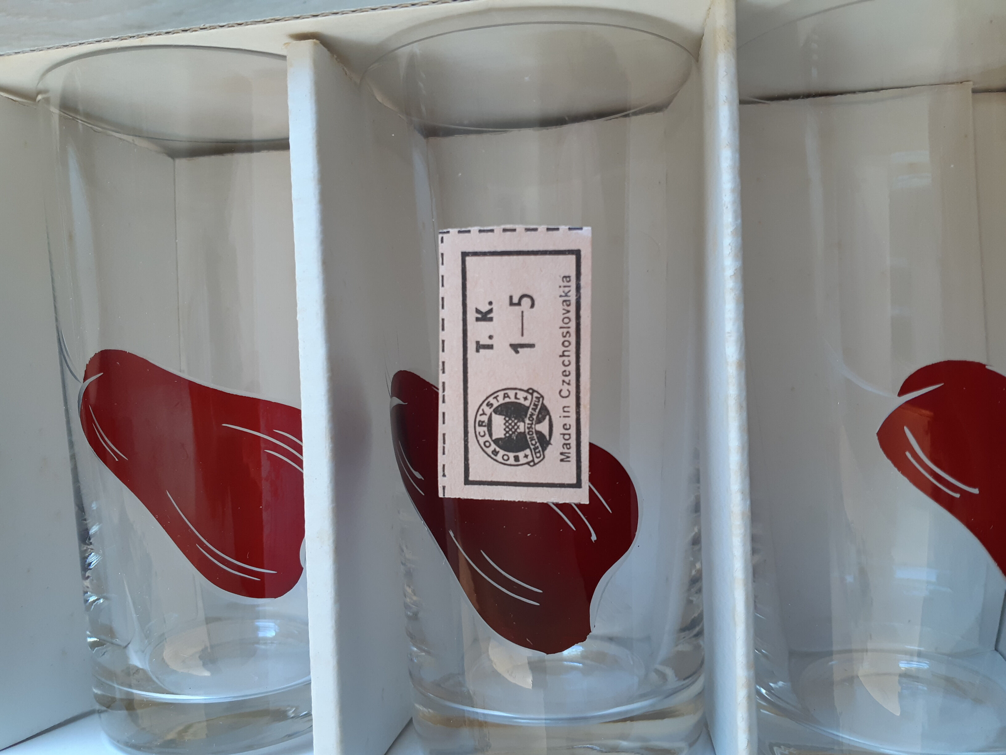 Carafe service and glass with orangeade or bohemian crystal water