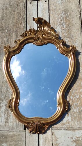 Miroir doré baroque rocaille doré