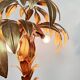 Vintage brass leaf palm tree table lamp Hans Kögl
