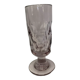 2203161 Old small glass vase in purple cut crystal around 1900