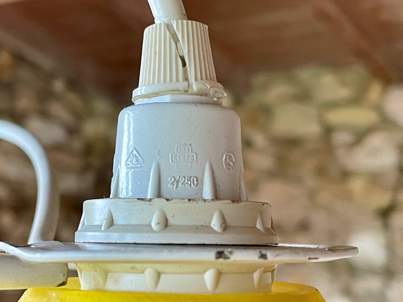 Vintage 3-light pendant light by Le Dauphin circa 1980s