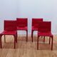 Set of 4 vintage leather chairs
