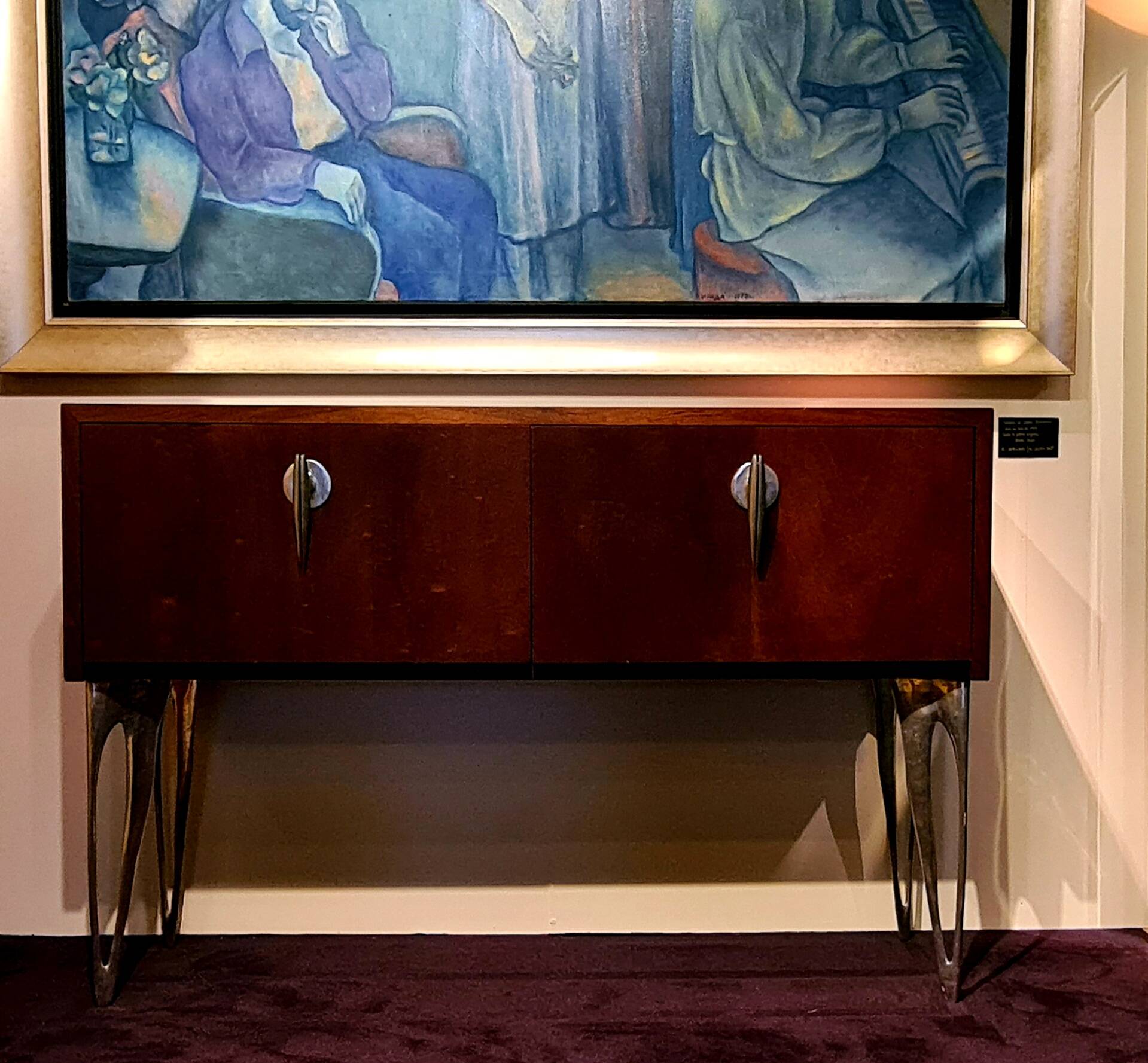 Sideboard from studio wunderkammer in rosewood and cast aluminum