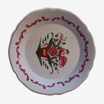 Assiette en porcelaine motif végétal