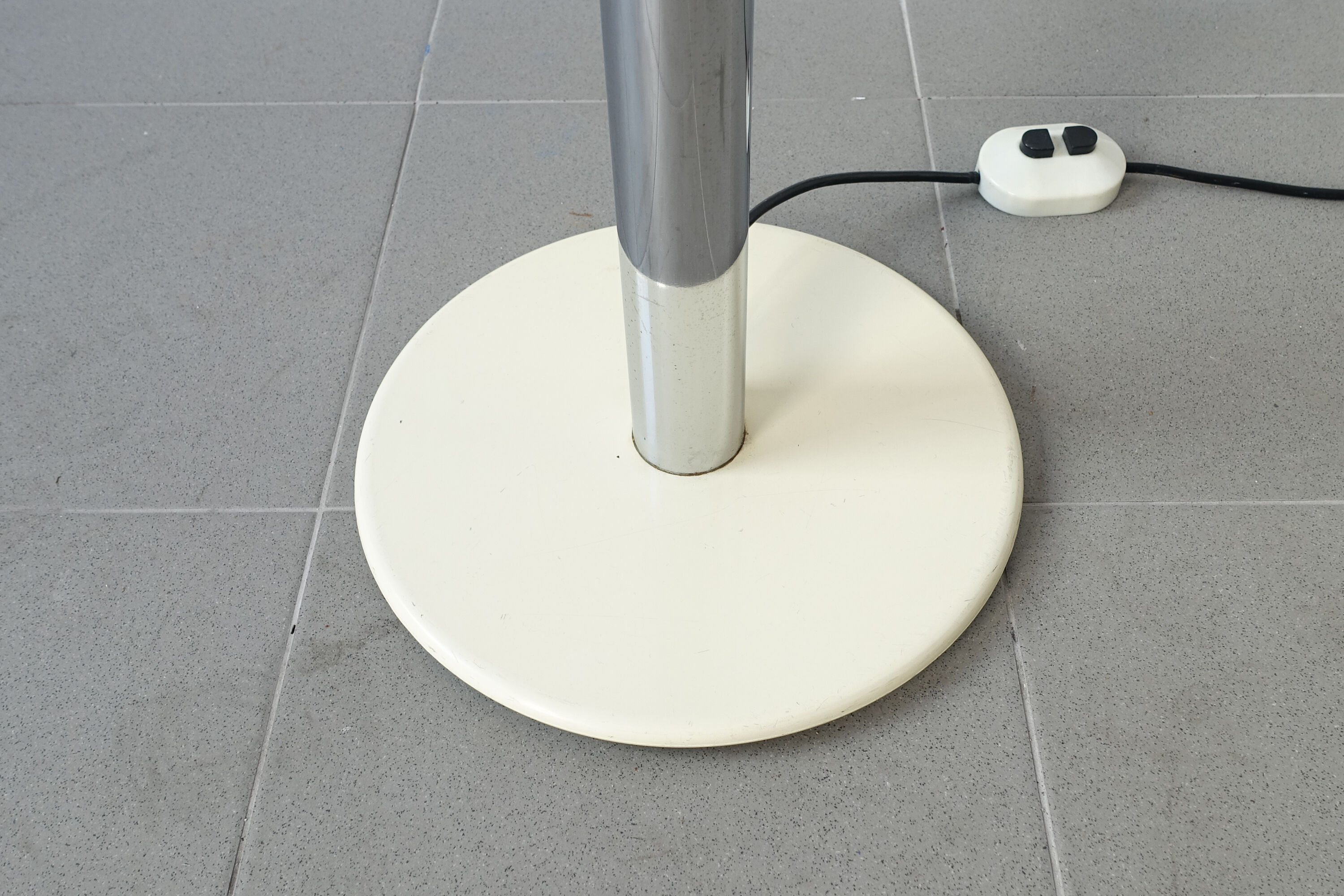 Floor Lamp Chrome and Orange, 1970's