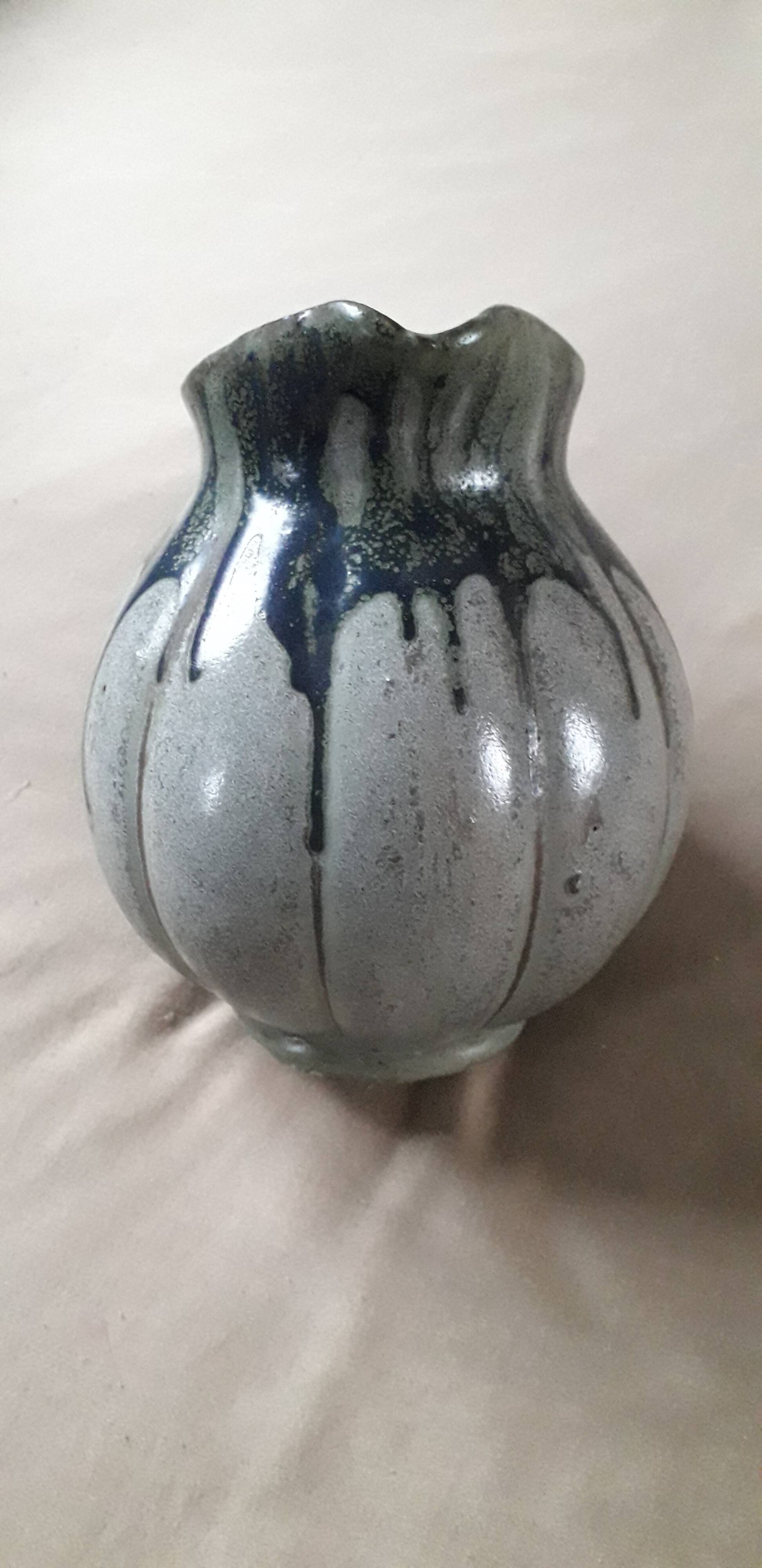 Vintage melon-shaped ceramic