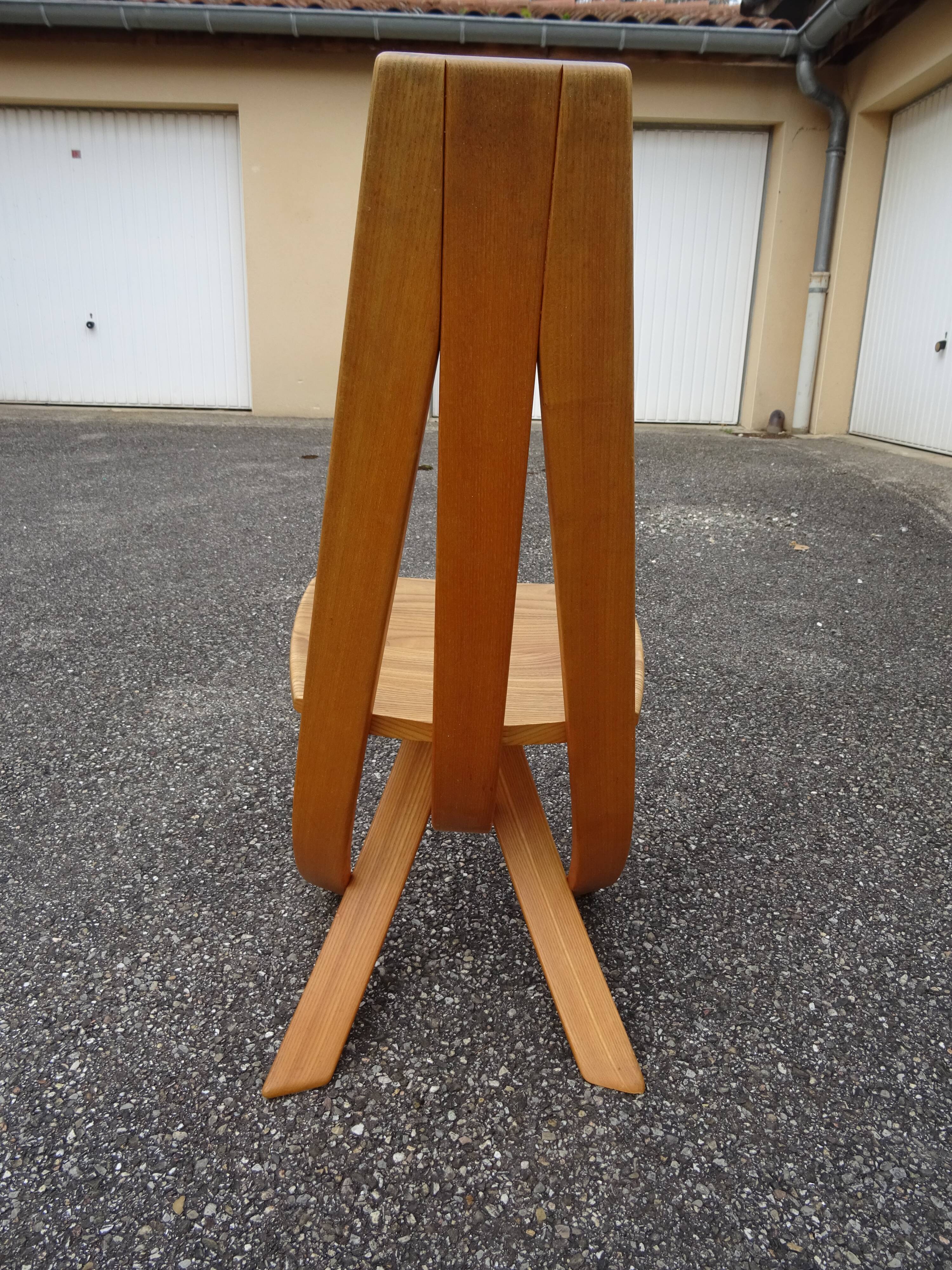 Set of 5 Epona chairs designed by Francis Taglian, France, 1980s.