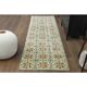 1970s vintage Turkish Oushak handmade wool cotton beige runner rug 85x270