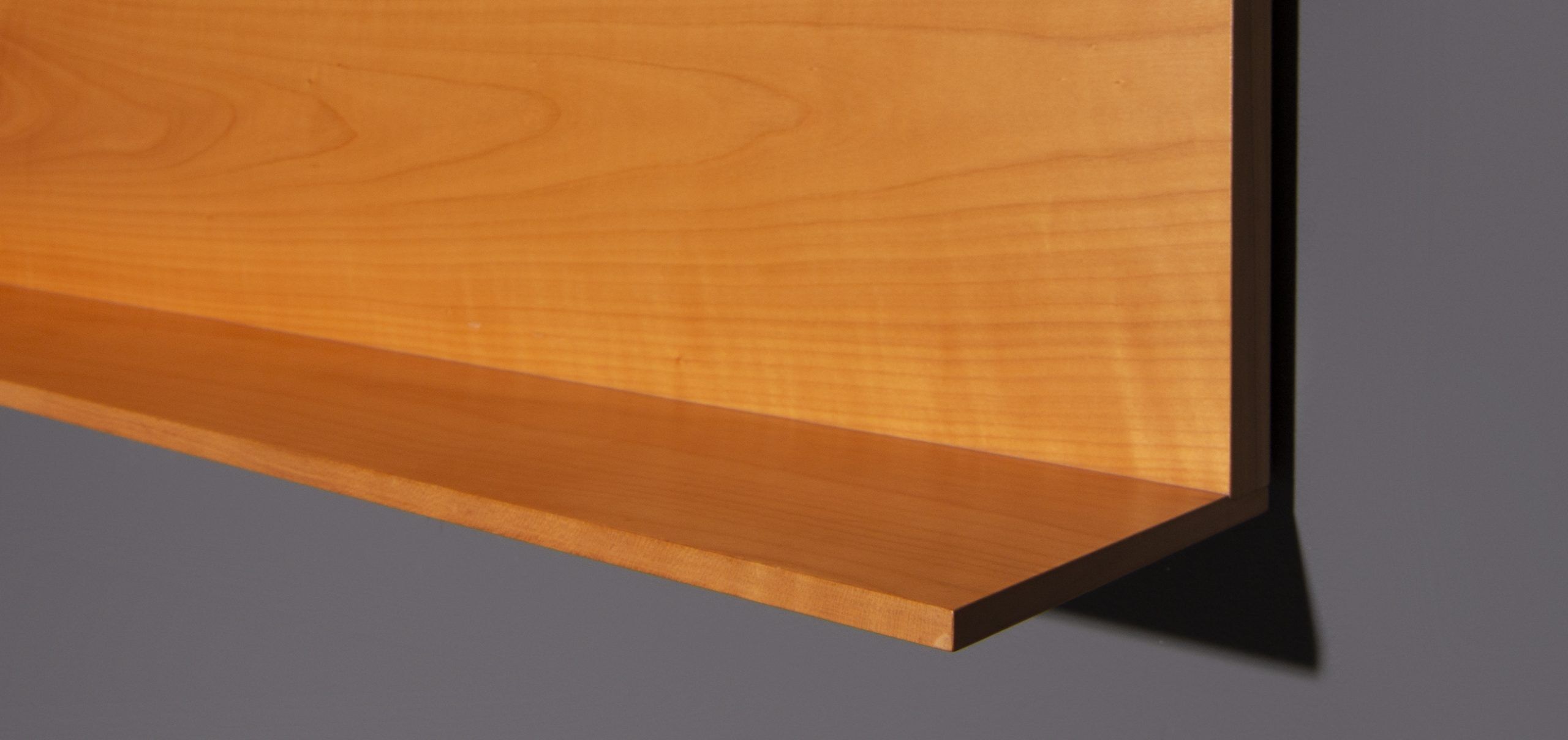 Renz wall shelf designed by Walter Wirz in beech 200 cm