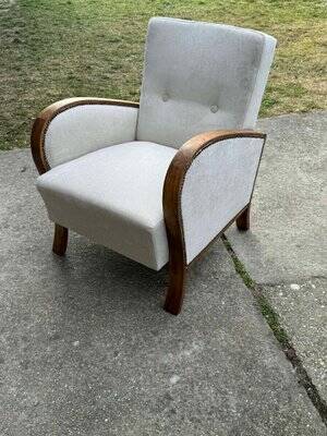 Vintage Art Deco Hungarian Armchair, 1930s