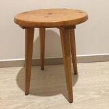Round wooden stool