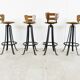 Vintage brutalist bar stools, 1970s