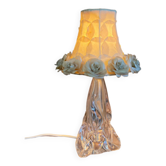 Crystal lamp of FRANCE period mid-twentieth trilobed base