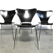 Set of 4 butterfly chairs 3107 by Arne Jacobsen for Fritz Hansen, 1976 Denmark