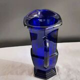 Blue glass carafe from Bristol