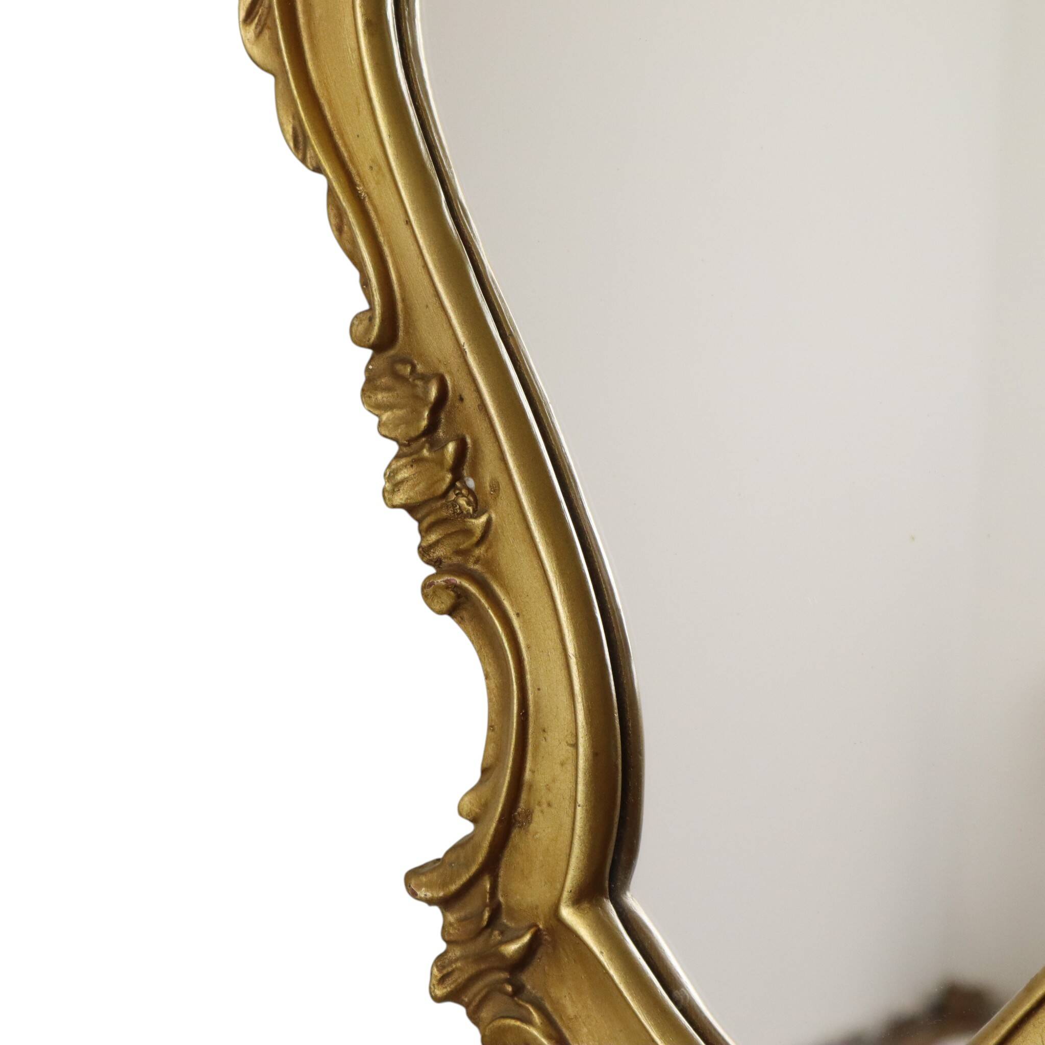 Mid-Century Crested Mirror – Classic Gold French Mirror 63 cm