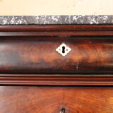 Louis Philippe chest of drawers, 19th century, in mahogany, Sainte-Anne marble