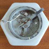 Hexagonal opaline globe ceiling light - 50s/60s