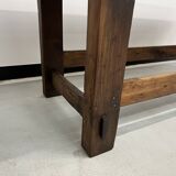 Old restored oak workbench