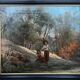 HST painting (19th/20th century) Children fishing in the undergrowth