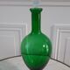 Duo of royal blue and green polished glass decanters 60s-70s