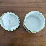 Vintage asparagus tableware sauce container, Italian majolica